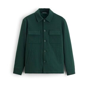 Dark Green Pocket Jacket | Zara
